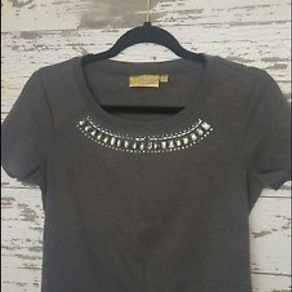 Vera Wang Jeweled Top